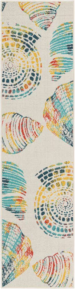 2' x 8' Easy-Clean Coastal Indoor / Outdoor Runner Rug