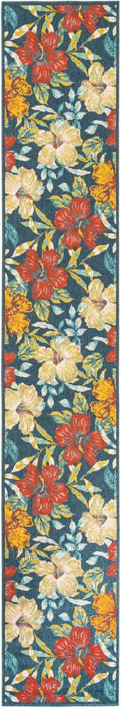 2' 7 x 16' Easy-Clean Coastal Indoor / Outdoor Runner Rug