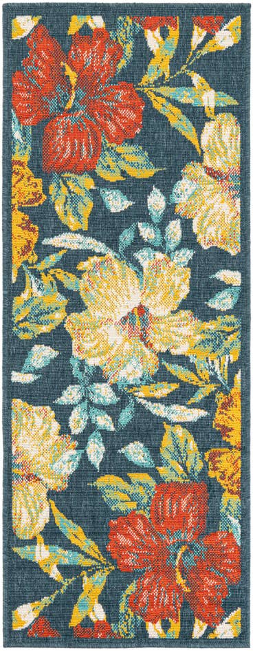 Detail image of 2' x 5' 3 Easy-Clean Coastal Indoor / Outdoor Runner Rug