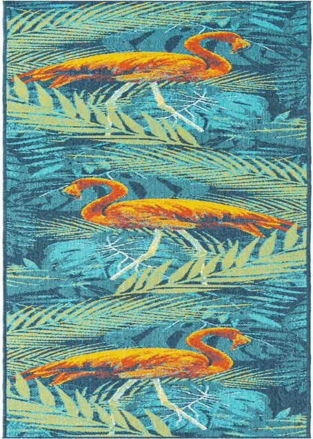 2' 7 x 12' Easy-Clean Coastal Indoor / Outdoor Runner Rug