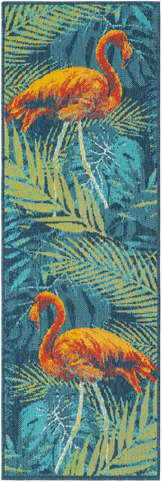 Detail image of 2' x 6' Easy-Clean Coastal Indoor / Outdoor Runner Rug