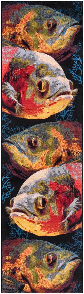 Detail image of 2' 7 x 10' Easy-Clean Coastal Indoor / Outdoor Runner Rug
