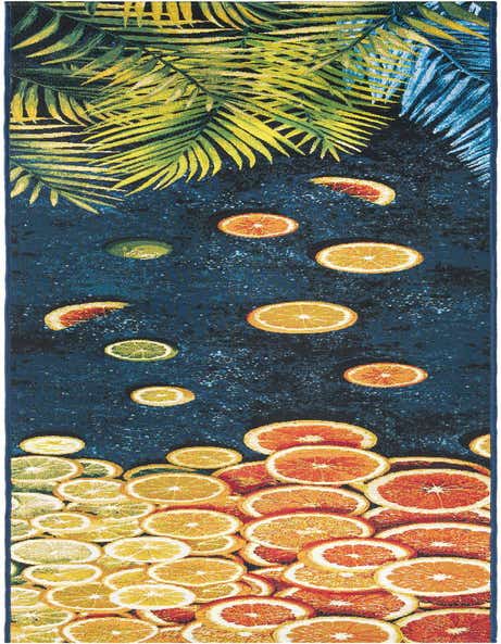 2' 7 x 12' Easy-Clean Coastal Indoor / Outdoor Runner Rug