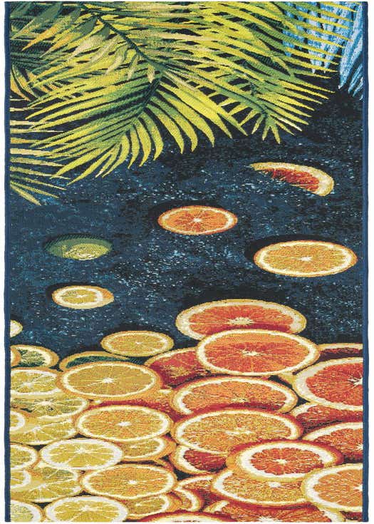 2' x 8' Easy-Clean Coastal Indoor / Outdoor Runner Rug