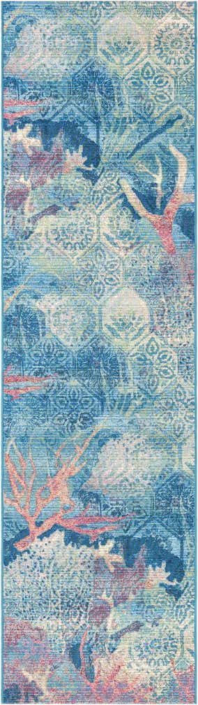 2' 7 x 10' Easy-Clean Coastal Indoor / Outdoor Runner Rug