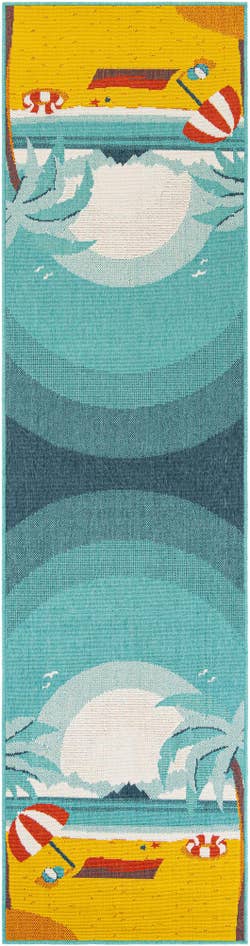 Detail image of 2' 7 x 10' Easy-Clean Coastal Indoor / Outdoor Runner Rug