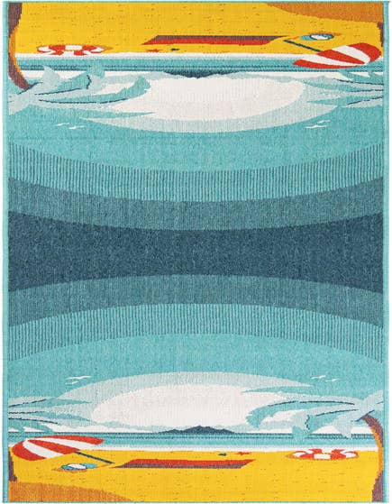 Detail image of 2' 7 x 12' Easy-Clean Coastal Indoor / Outdoor Runner Rug