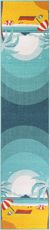 Detail image of 2' 7 x 12' Easy-Clean Coastal Indoor / Outdoor Runner Rug