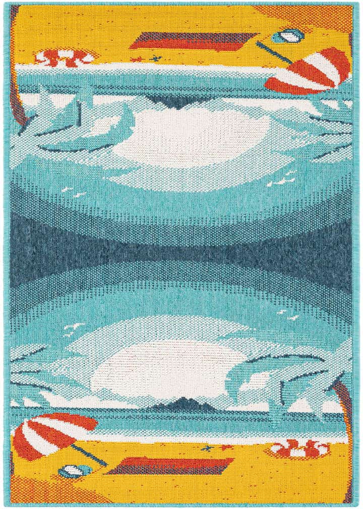 2' x 5' Easy-Clean Coastal Indoor / Outdoor Runner Rug