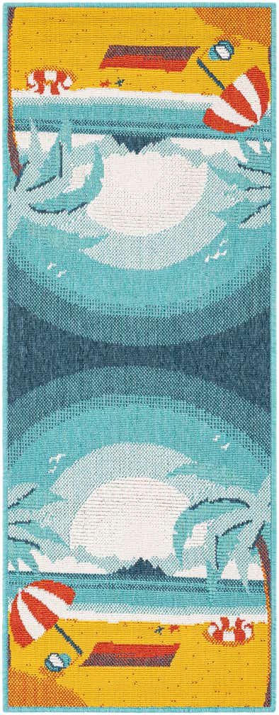 2' x 5' Easy-Clean Coastal Indoor / Outdoor Runner Rug