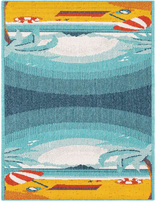 2' x 6' Easy-Clean Coastal Indoor / Outdoor Runner Rug