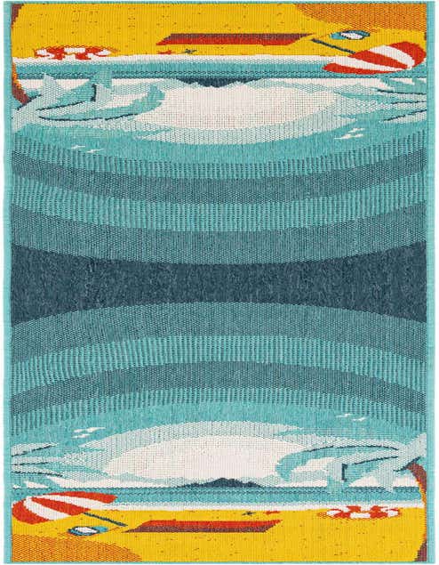 2' x 8' Easy-Clean Coastal Indoor / Outdoor Runner Rug