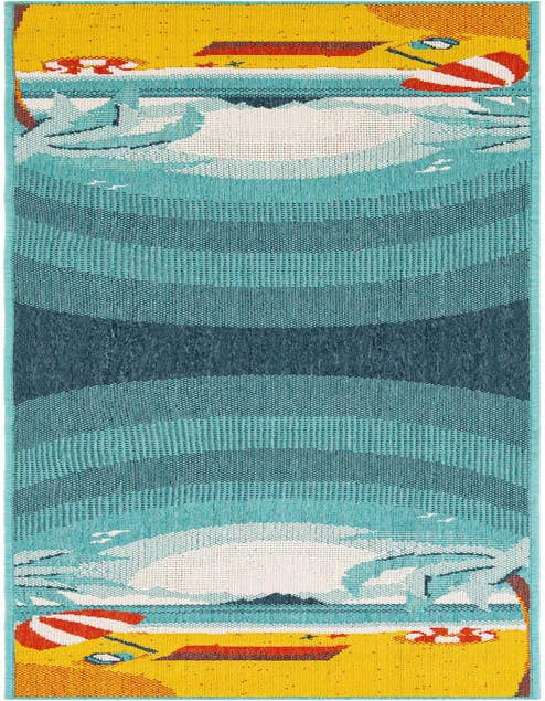 Detail image of 2' x 8' Easy-Clean Coastal Indoor / Outdoor Runner Rug