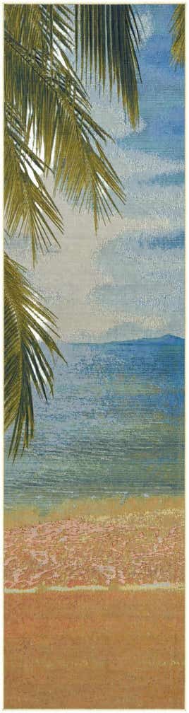 2' 7 x 10' Easy-Clean Coastal Indoor / Outdoor Runner Rug