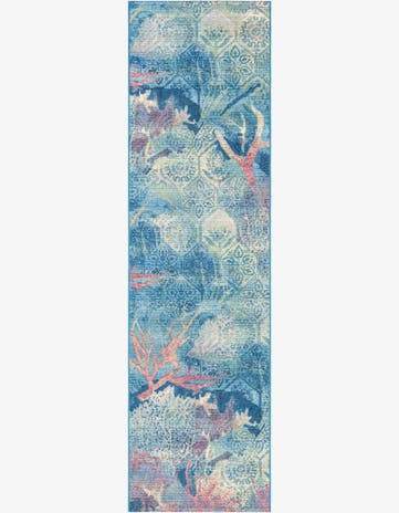 2' 7 x 10' Easy-Clean Coastal Indoor / Outdoor Runner Rug
