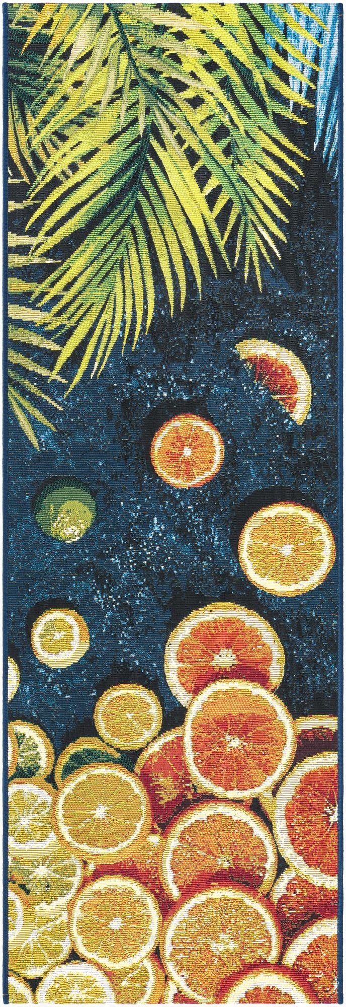 2' x 6'  Washable Coastal Indoor / Outdoor Runner Rug