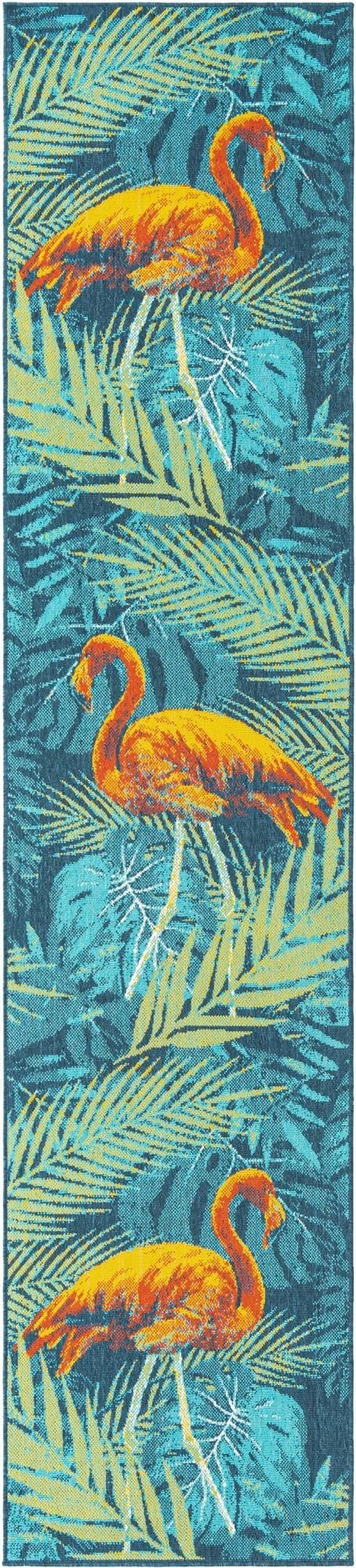 2' 7 x 12'  Washable Coastal Indoor / Outdoor Runner Rug