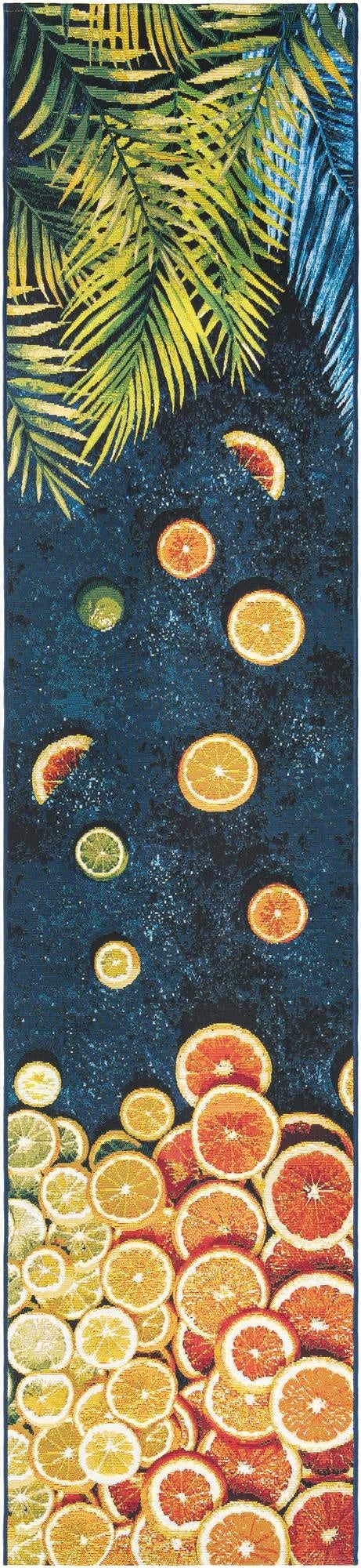 2' 7 x 12'  Washable Coastal Indoor / Outdoor Runner Rug