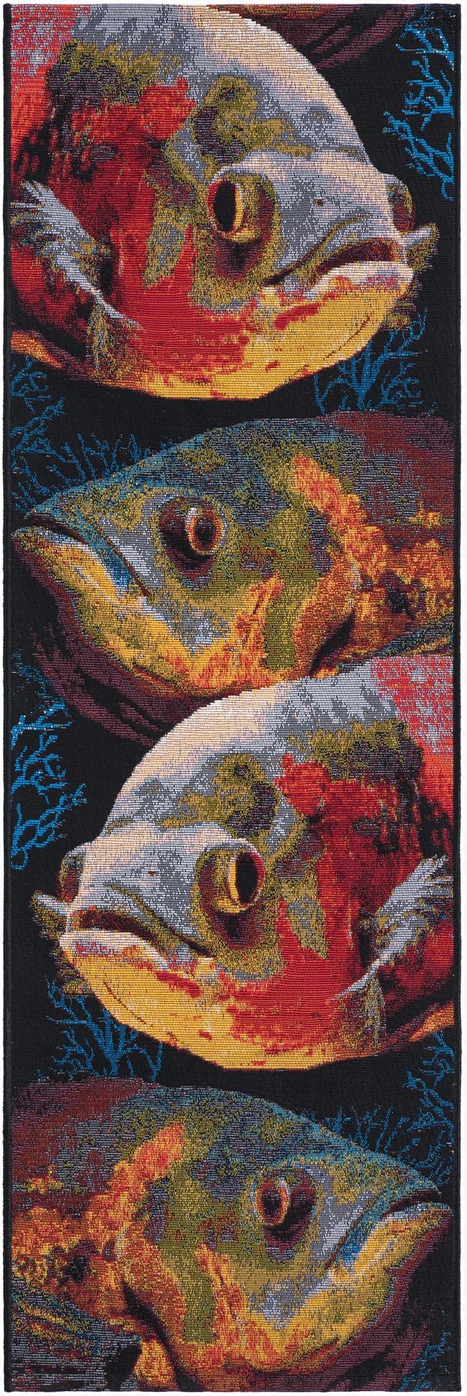 Primary image 2' x 6'  Washable Coastal Indoor / Outdoor Runner Rug