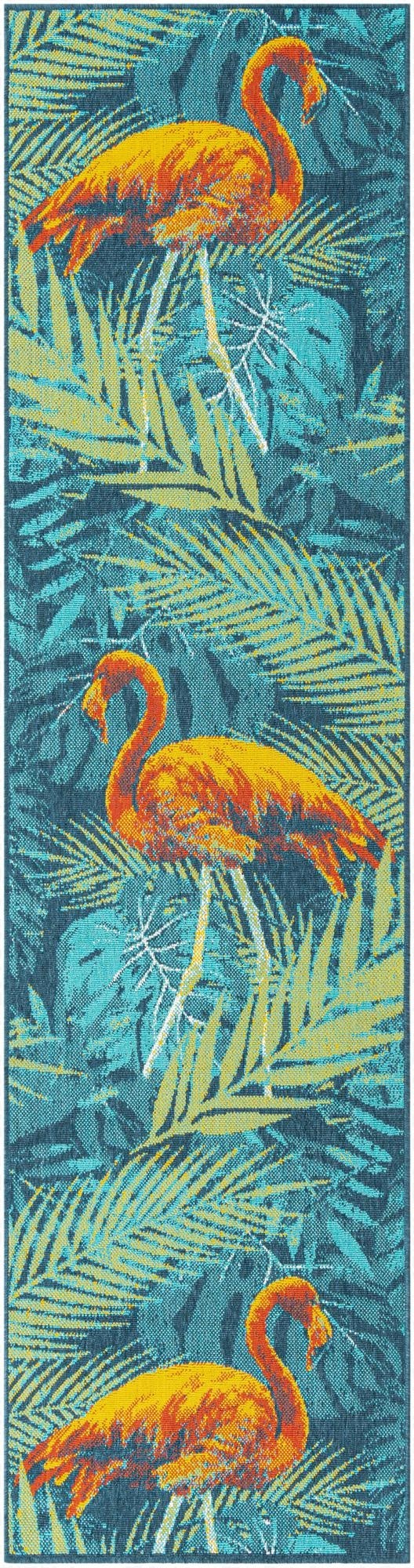 Primary image 2' 7 x 10'  Washable Coastal Indoor / Outdoor Runner Rug