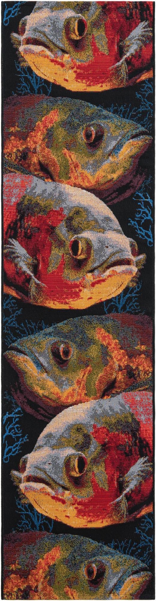 2' x 8'  Washable Coastal Indoor / Outdoor Runner Rug