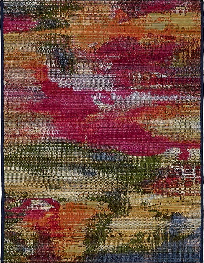 Detail image of 2' x 6' Easy-Clean Modern Indoor / Outdoor Runner Rug