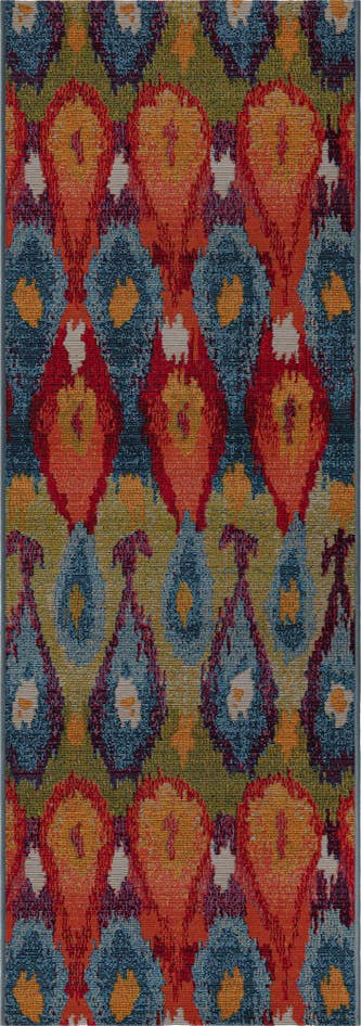 Detail image of 2' x 6' Easy-Clean Modern Indoor / Outdoor Runner Rug