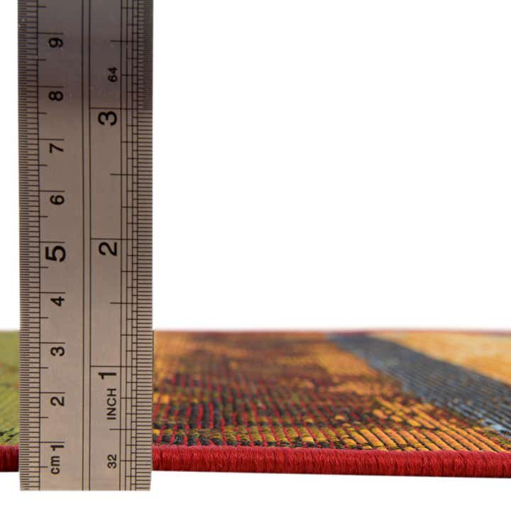2' 7 x 11' Easy-Clean Modern Indoor / Outdoor Runner Rug