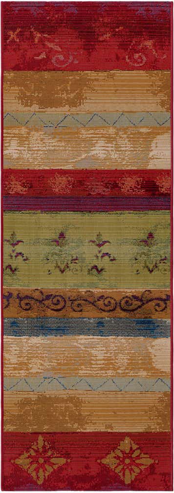 2' x 6' Easy-Clean Modern Indoor / Outdoor Runner Rug