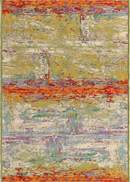 2' 7 x 12' Easy-Clean Modern Indoor / Outdoor Runner Rug