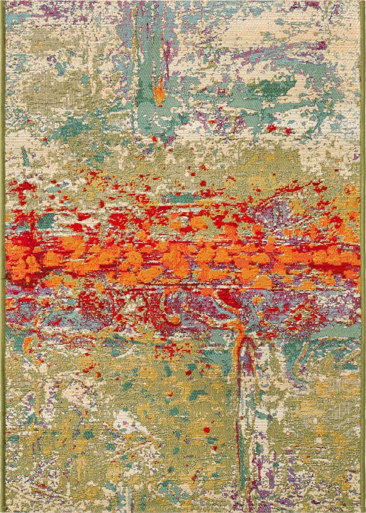 2' x 5' Easy-Clean Modern Indoor / Outdoor Runner Rug