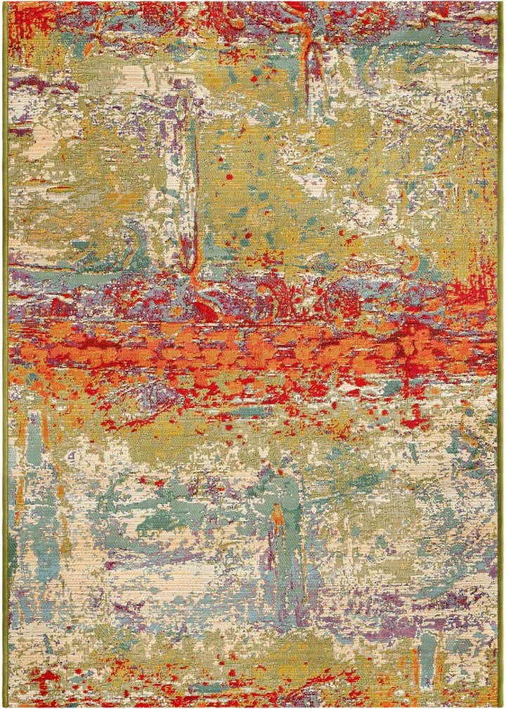 2' 7 x 7' Easy-Clean Modern Indoor / Outdoor Runner Rug