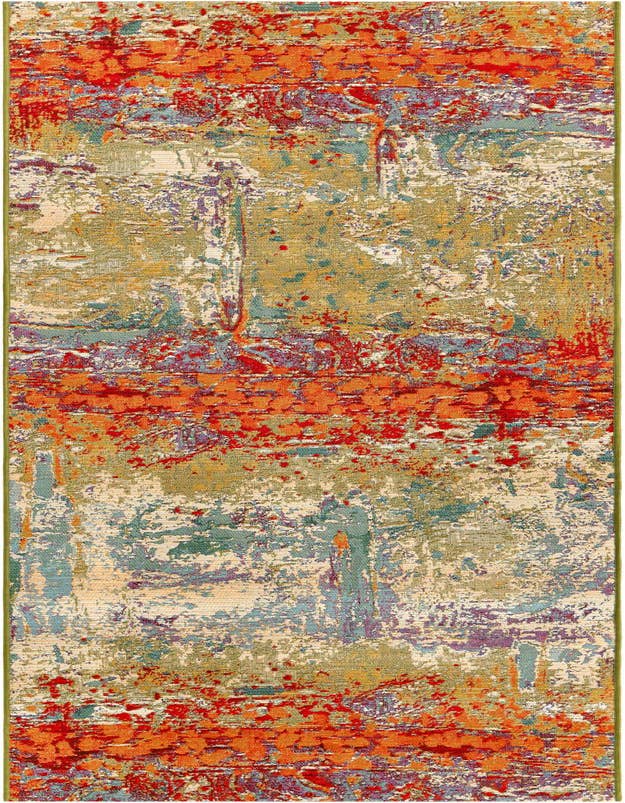 Detail image of 2' 7 x 9' Easy-Clean Modern Indoor / Outdoor Runner Rug