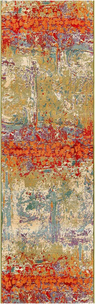 2' 7 x 9' Easy-Clean Modern Indoor / Outdoor Runner Rug