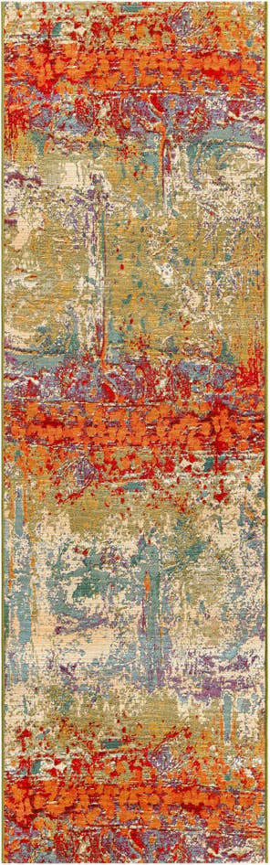 Detail image of 2' 7 x 9' Easy-Clean Modern Indoor / Outdoor Runner Rug