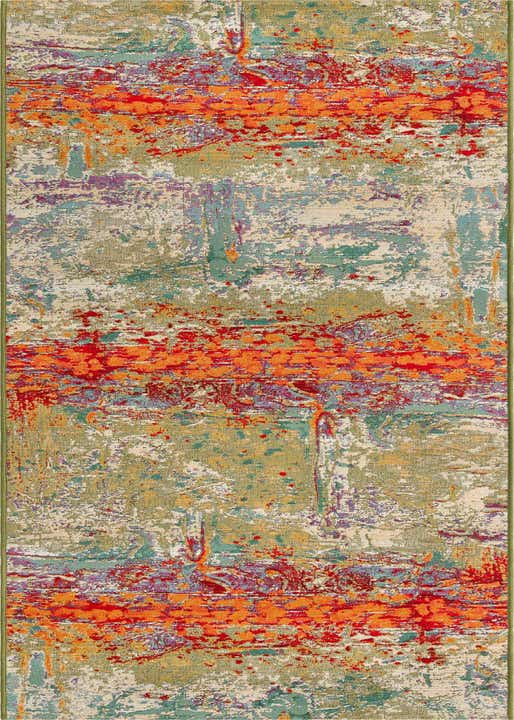 2' 7 x 11' Easy-Clean Modern Indoor / Outdoor Runner Rug