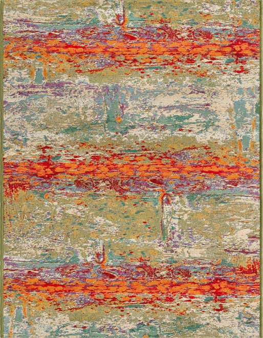 2' 7 x 11' Easy-Clean Modern Indoor / Outdoor Runner Rug