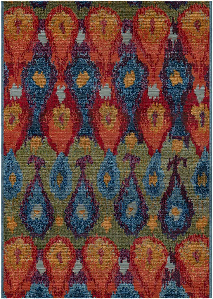 2' 7 x 5' 3 Easy-Clean Modern Indoor / Outdoor Runner Rug