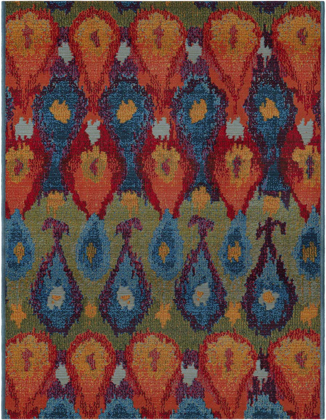 2' 7 x 5' 3 Easy-Clean Modern Indoor / Outdoor Runner Rug