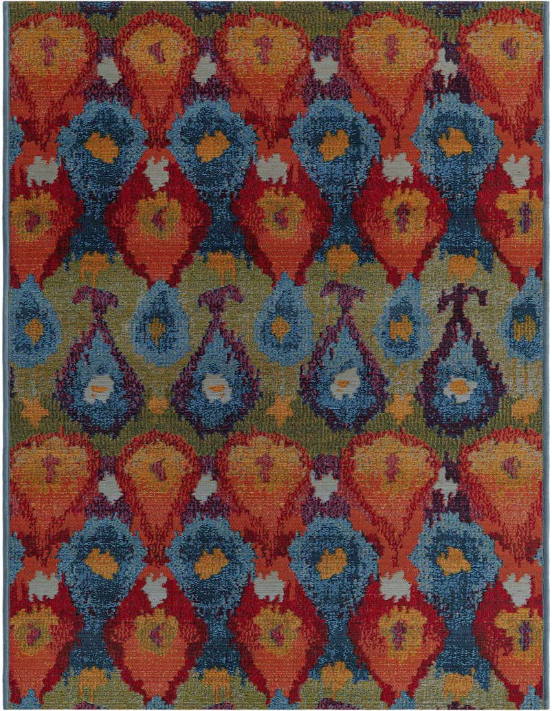 2' 7 x 7' Easy-Clean Modern Indoor / Outdoor Runner Rug