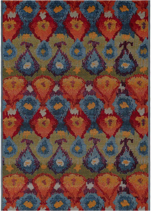 2' 7 x 9' Easy-Clean Modern Indoor / Outdoor Runner Rug