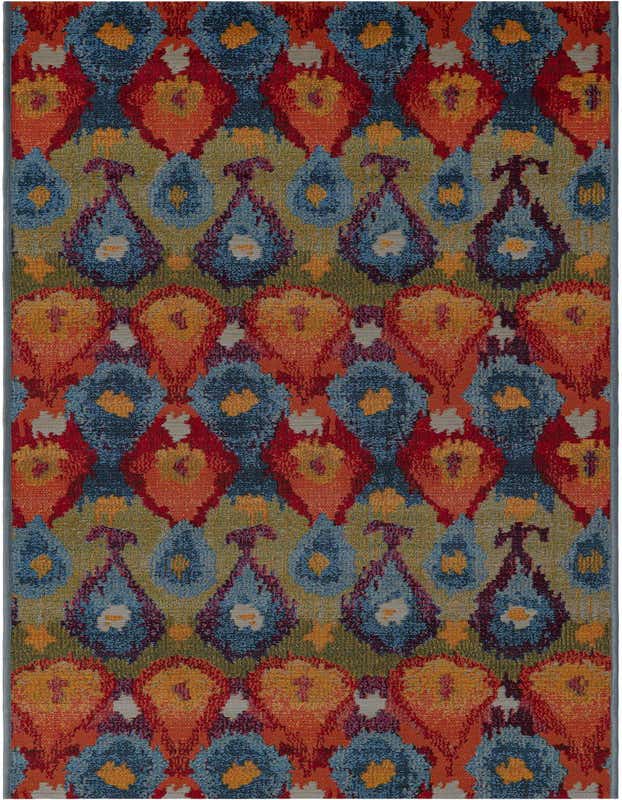 2' 7 x 9' Easy-Clean Modern Indoor / Outdoor Runner Rug
