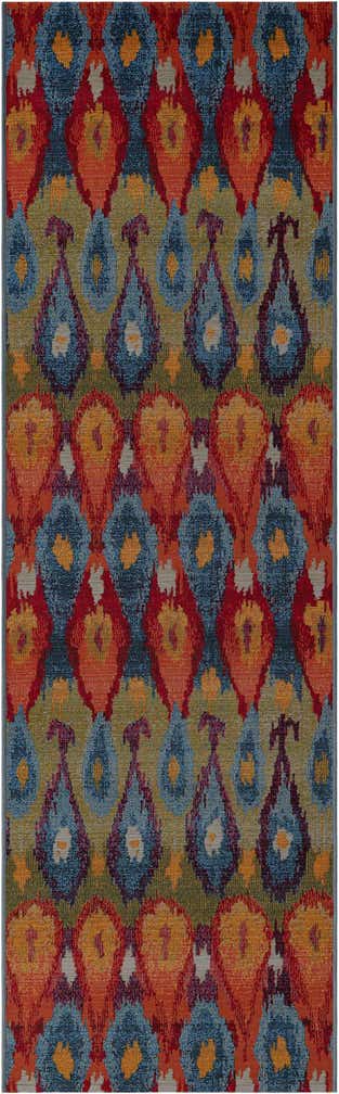 2' 7 x 9' Easy-Clean Modern Indoor / Outdoor Runner Rug
