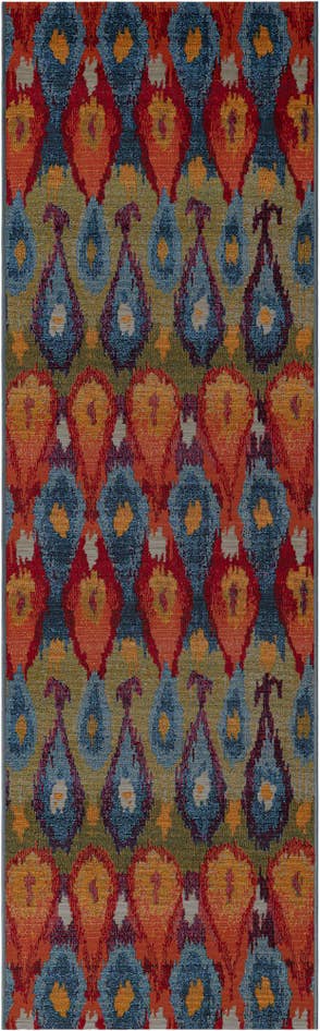 Detail image of 2' 7 x 9' Easy-Clean Modern Indoor / Outdoor Runner Rug