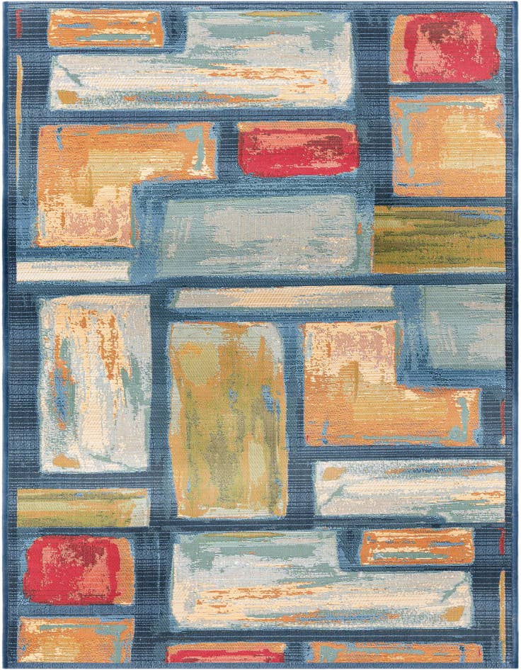 Detail image of 2' 7 x 7' Easy-Clean Modern Indoor / Outdoor Runner Rug