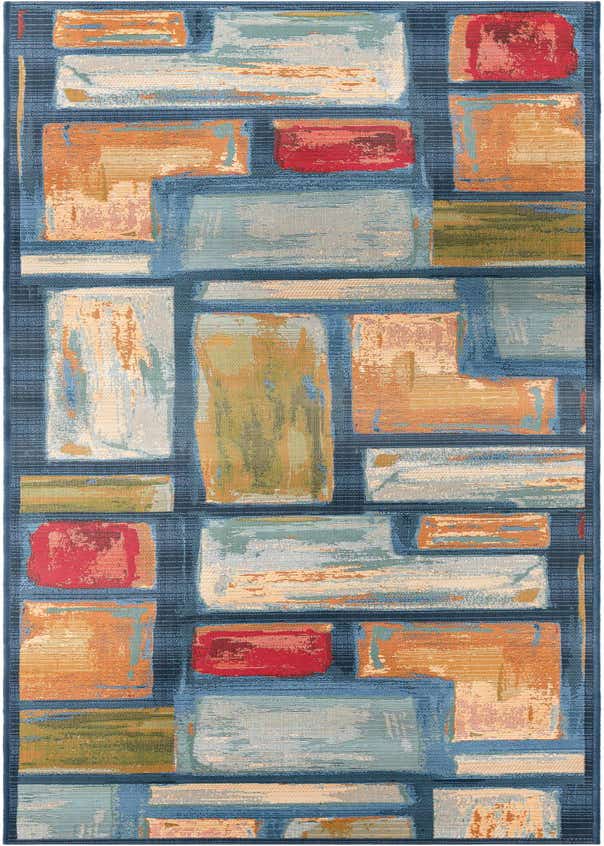 2' 7 x 9' Easy-Clean Modern Indoor / Outdoor Runner Rug