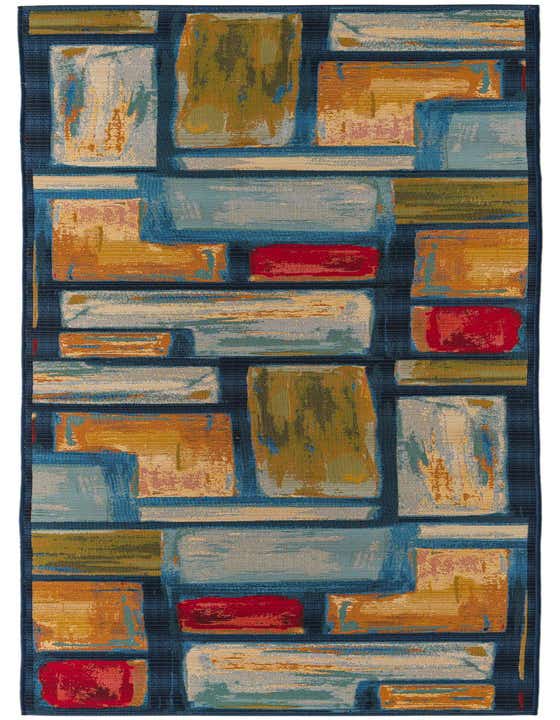 2' 7 x 12' Easy-Clean Modern Indoor / Outdoor Runner Rug