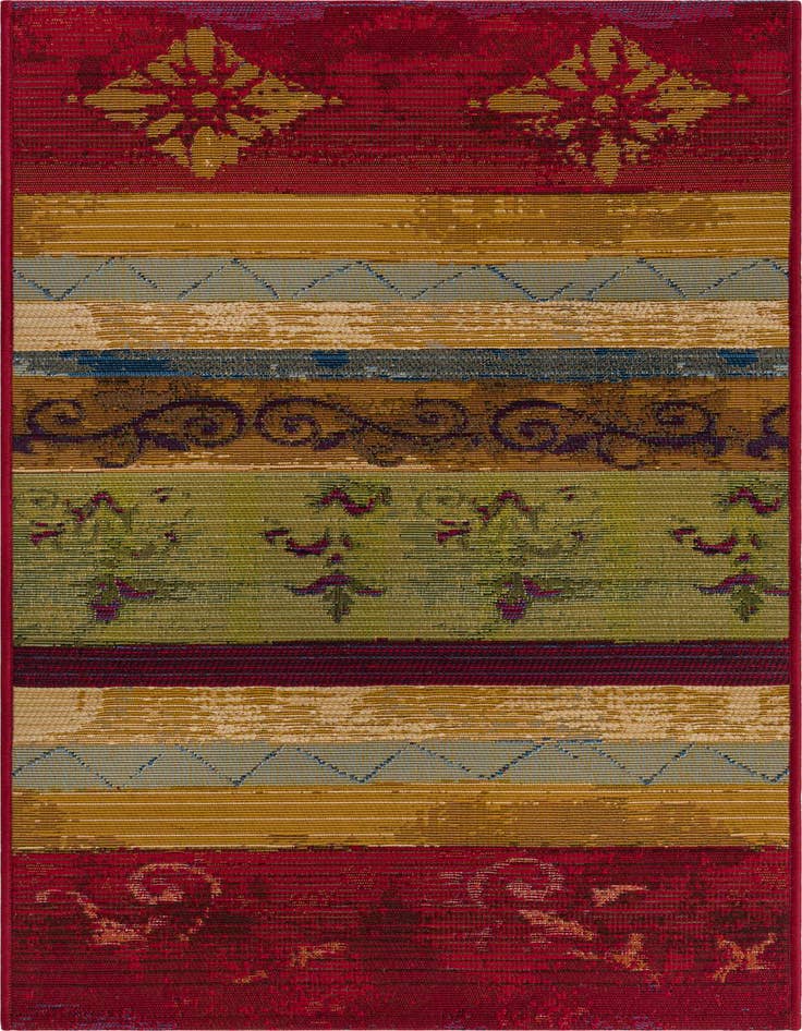 Detail image of 2' x 4' Easy-Clean Modern Indoor / Outdoor Runner Rug
