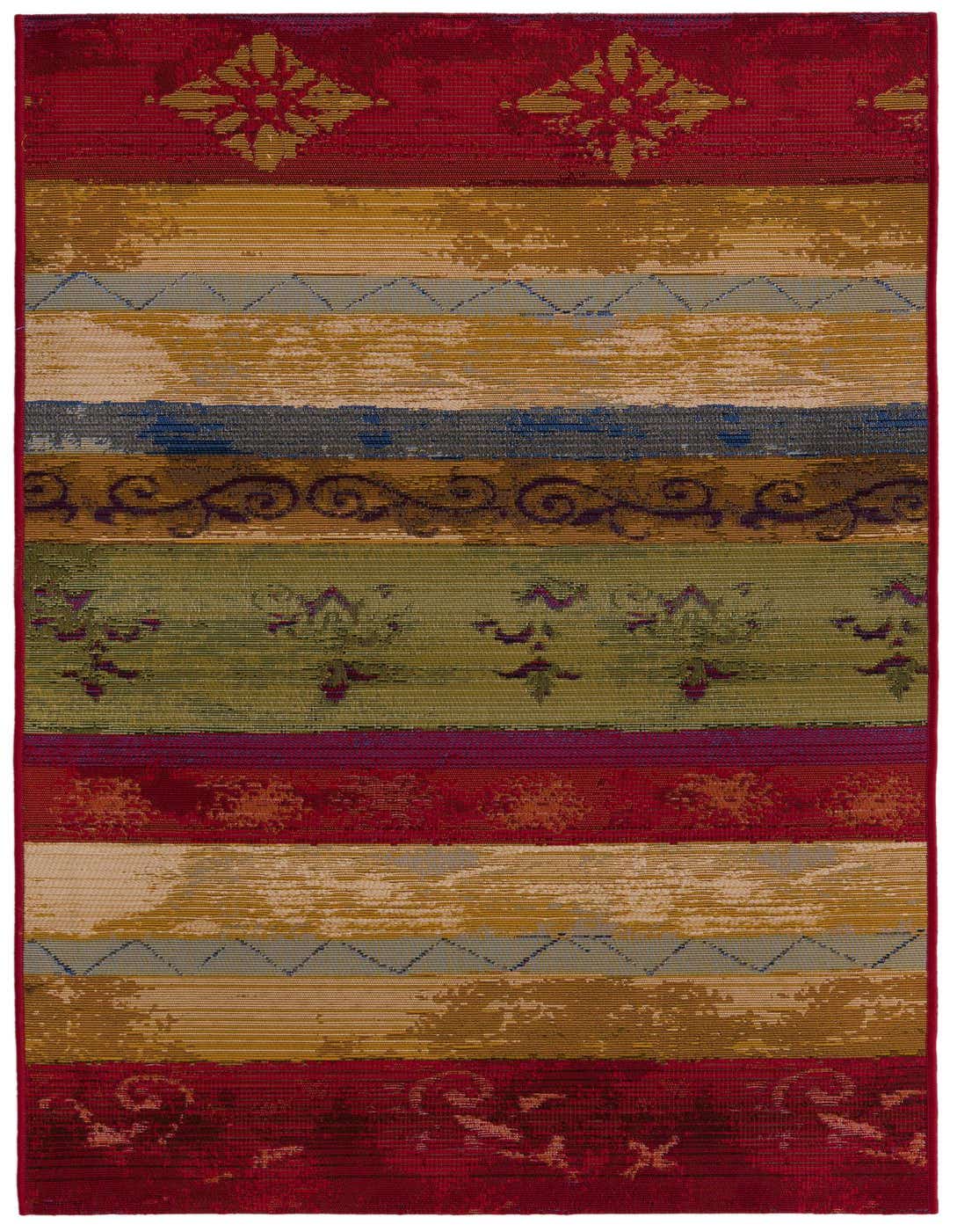 2' 7 x 7' Easy-Clean Modern Indoor / Outdoor Runner Rug