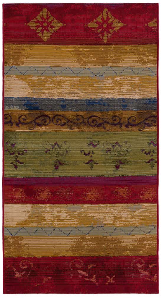 2' 7 x 7' Easy-Clean Modern Indoor / Outdoor Runner Rug
